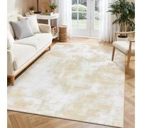 SHACOS Tapis Salon 200x280cm, Poil Ras Moderne Motif Abstrait Tapis Descente de Llit Chambre Adulte Antidérapant Tapis de Sol Doux pour Chambre à Coucher, Salle a Manger, Beige