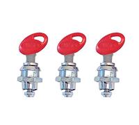 Shad Kit 3 Système Top Case Fermeture Rouge/Argenté