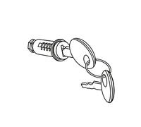 SHAD - 201896R : Pièce de rechange ensemble bombin clé fermeture tirette ouverture baul ou valise SH48 SH 48