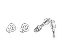 Shad Set Serrure Rechange, Noir, 3 Pces noir
