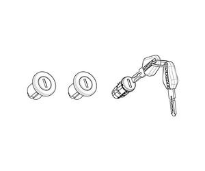 Shad 203134R 203134R-Jeu de serrures avec clés pour valises latérales 3U