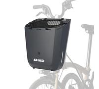 SHAD Bike Box Brompton 20L - Sacoche Rigide Avant pour Brompton, boîte vélo étanche en polypropylène, Fixation Frontale Stable, capacité 5 kg, Sac vélo Urbain (Gris Oslo)