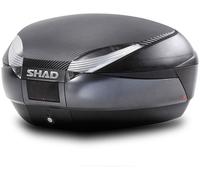 Shad Coffre Sh48 Noir/ Gris Foncé Bouchon Carbone Et Arrière Nouveau