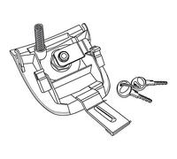 Shad D1B29MAR Système de Fermeture de Rechange pour Coffre Sh29, Argent