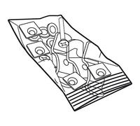 Shad D1B40BOR Visserie pour Grille de Coffre SH40, Noir