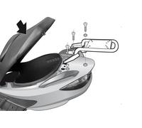 Shad Suzuki Burgman 125/uh 125/125r/200/uh 200 Top Case Rear Fitting Noir