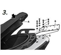 Shad Fixation Supérieure Master Yamaha X-Max 125/400 14/16 Noir