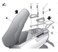 Shad Yamaha Neos 50/100 Top Case Rear Fitting Noir
