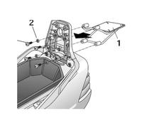Shad Support top-case arrière S0S21T Suzuki Burgman 200/250/400 Noir