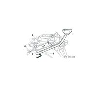 Kit de montage de coffre arriere SHAD pour Suzuki GSX600F 1998-2004