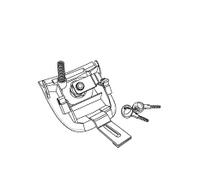 Shad D1B29MAR Système de Fermeture de Rechange pour Coffre Sh29, Argent