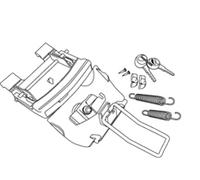 Shad D1B46MAR Système de Fermeture de Rechange pour Coffre Sh46, Argent