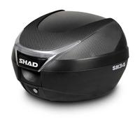 Shad Top case SH34 34L Couvercle carbone Universel 1 casque intégral Noir