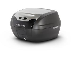 SHAD TOP CASE SH40 ALU LOOK Topcase, noir-argent
