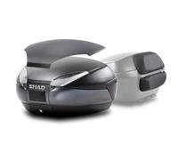 SHAD TOP CASE SH48 GRIS + COUVERCLE CARBONE + DOSSERET (D0B48306R)
