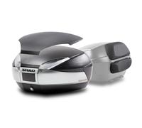 SHAD TOP CASE SH48 TITANE + COUVERCLE CARBONE + DOSSERET (D0B48406R)