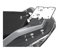 SHAD TOP MASTER DAELIM S3/Q3 125i Raccord topcase, taille 25 cm