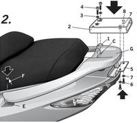 SHAD Top Master Kit de montage - Adaptable sur Kymco