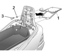 Shad Top Master, kit de montage du topcase
