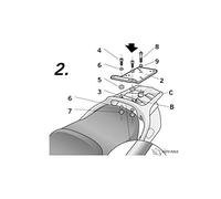 Shad Yamaha Fjr 1300 Top Case Rear Fitting Noir