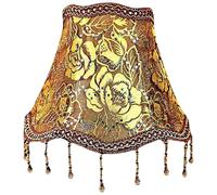 Shade à lampe à franges, ombre lampe vintage avec pendentifs de perles, feston de 9, 8 pouces, remplacement antique Beau