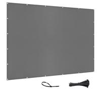 Shade&Beyond Brise Vue Balcon 100x300cm Imperméable, Protection UV, Résistant au Vent, avec Trous et Serre-Câbles pour Terrasse Extérieure,Gris foncé