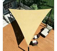 Shade&Beyond Voile d'ombrage imperméable Anti-UV,3.6x3.6x5.1m,Protection 95% des Rayons ultraviolets, résistante aux intempéries pour Jardin terrasse Balcon Plein air,Sable