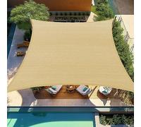 Shade&Beyond Voile d'ombrage rectangulaire de 2,1 x 3,9 m, Anti-UV pour terrasse, Cour, Sable