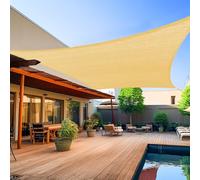 Shade&Beyond Voile d'ombrage rectangulaire de 2,4 x 3 m, Couleur Sable, Bloque Les UV pour installations et activités extérieures
