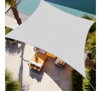 Shade&Beyond Voile d'ombrage rectangulaire incurvée 3,6 x 4,8 m - Voile d'ombrage Gris Clair perméable pour terrasse, arrière-Cour (Dimensions personnalisées)