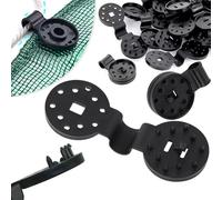Shade Cloth Heavy Duty Lock Grip - 100PC Removable Garden Netting Awning Fabric Retaining Clip, Sliding Adjustable Plastic Clips - No Need to Worry About Falling Off Due to Strong Wind and Rain (100)