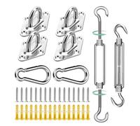 Shade Sail Hardware - Kit de matériel de Serrage pour Voile d', Triangle, Patio, Voile, verrou de Serrage Haute Performance, Crochets en Acier Inoxydable, Accessoires de Fixation pour Piscine