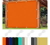 Shade Sails for Patios 1.4 x 1.8 m 98% UV Protection,Polyester, Rectangulaire Toile Ombrage Imperméable avec Oeillets avec Cordons pour Patio Jardin Terrasse, Orange