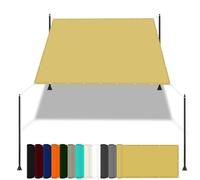 Shade Sails for Patios 1.5 x 1.5 m Tissu Polyester UV Protection avec Oeillets Toiles D'Ombrages pour Terrasses Balcons Et Jardins, Couleur Crème