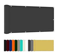 Shade Sails for Patios 180 x 200 cm Tissu Polyester UV Protection avec Oeillets Toiles D'Ombrages pour Terrasses Balcons Et Jardins, Gris Foncé