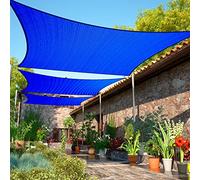 ShadeMart SmTAPR0814 - Voile d'ombrage carré bleu UPF50 - Étanche et résistant aux UV - Imperméable et résistant aux UV - Pour abri de jardin et terrasse