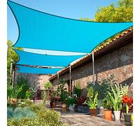 ShadeMart Voile d'ombrage carré UPF50 de 20 x 20 cm turquoise smTAPR1416 Voile d'ombrage en tissu imperméable et respirant et résistant aux UV, Heavy Duty, Carport Patio Outdoor - Nous ajustons la