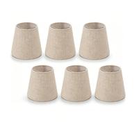 Shades de lampe, 6 pack Small Fabric Tissu Shade Linen Tissu Fabric Mini feuilles de lumière pour les bulbes de candélabre