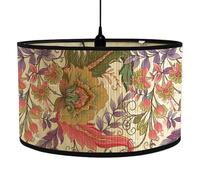 Shades de lampe, abat-jour à motif floral pour E27, 12x12x8 pouces de fût lampe, abat-jour exquis et vintage pour table, plafond et plus, petite teinte