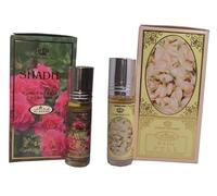 Shadha & White Full Concentrated Perfume Oil Pack of 2 | Long-Lasting Alcohol-Free Attar for Men & Women | 6ml Each Roll-On
