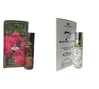 Shadha & White Horse Concentrated Perfume Oil Pack of 2 | Premium Quality Long-Lasting Alcohol-Free Attar for Men & Women | 6ml Each Roll-On