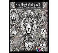 shading coloring book for adults : Majestic Wild- Intricate Adult Coloring Page: