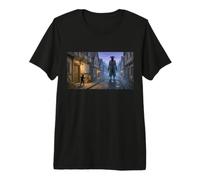Shadow Beings The Black Man apparaît dans Midnight Streets T-Shirt Haut de Gamme