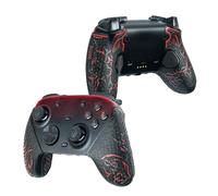 SHADOW BOOLT Kit de poignées de manette pour GameSir G7 Pro - Antidérapant, multi-texture, absorbant la transpiration (noir, rouge et gris métallique)