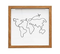 Shadow Box Place Cadre 3D Cadre Profound Billetterie Billets De CinéMa DéPôT d'argent Cadre 20x20 Organisateur De Voyage Cartes Avion Boite Photo Clou Non Marquant Bois (Bois)