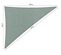 Shadow Comfort Ombre Voile écran Solaire perméable à l'eau HDPE auvent de Jardin pour Jardin extérieur Terrasse UV Bloc - Triangle 5x6x7,80m - Country Blue