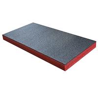 Shadow Foam Feuille moyenne - 1000 mm x 500 mm | Découpe et décollage de la mousse pour l'organisation de boîtes à outils, systèmes de rangement pour bricolage et outils (70 mm, rouge)