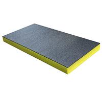 Shadow Foam Feuille moyenne - 1000 mm x 500 mm | Découpe et décollage de la mousse pour l'organisation de boîtes à outils, systèmes de rangement pour bricolage et outils (70 mm, jaune)