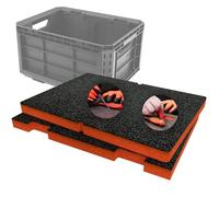 Shadow Foam Insert Pack compatible avec caisse à outils StackTech | Découpez et décollez la mousse pour l'organisation de la boîte à outils (orange, 30 mm)