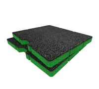 Shadow Foam Insert pour tiroir Toughbuilt StackTech 3 XL - Inserts en mousse à faire soi-même pour organisation de boîte à outils - Boîtes à outils et systèmes de rangement d'outils - Lot de 2 - Vert